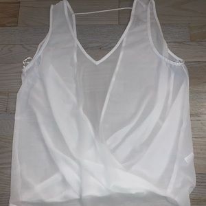 White see through tank top